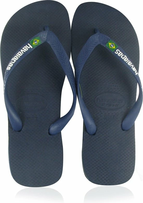 Havaianas Brasil Logo Unisex Slippers - Navy Blue - Maat 35/36 12 Havaianas Brasil Logo Unisex Slippers - Navy Blue - Maat 35/36 - Afbeelding 10