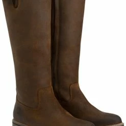 Travelin' Daneborg Hoge Dameslaarzen Winter - Wax Suede Leer - Wol Gevoerd - Cognac - Maat 41 -Dames-schoenen Verkoop 550x785 2