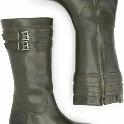 Travelin' Solstad Leren Dames Laarzen - Wol Gevoerde Laars - Olijfgroen/Legergroen Leer - Maat 40 -Dames-schoenen Verkoop 550x785 5