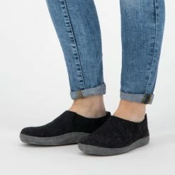 Travelin' In-Home Dames Sloffen - Wollen Pantoffels - Suede Zool - Grijs - Maat 40 -Dames-schoenen Verkoop 550x793 6