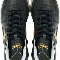 Diadora Sneakers Dames - Hoge Sneakers / Damesschoenen - Leer - Mi Basket Used Z - Zwart Combi - Maat 39 -Dames-schoenen Verkoop 550x793 8