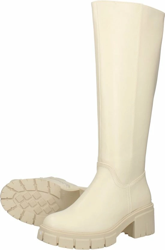 POSH By Poelman NORI Dames Hoge Laarzen - Crème - Maat 39 8 POSH By Poelman NORI Dames Hoge Laarzen - Crème - Maat 39 - Afbeelding 6